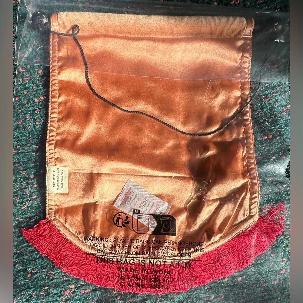 Arrow Heart Tapestry with Red and Purple Embroidery